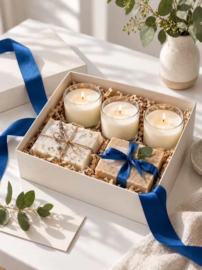 Candle and soap gift set